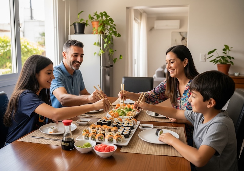 Foto de clientes felices